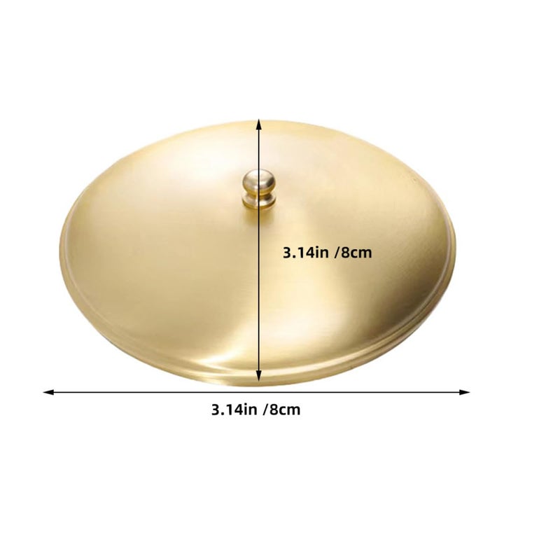 غطاء صينية السجائر المصنوع من النحاس الأصفر، مقاوم للرياح، للاستخدام الداخلي والخارجي، خالٍ من الدخان - Image 3
